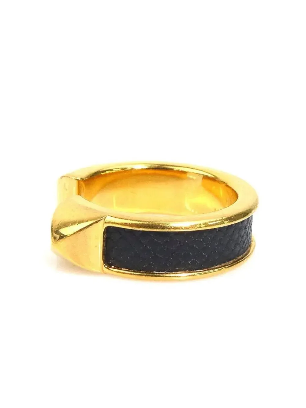 Auth Hermes Athena Double Stud Ring #293897H29B